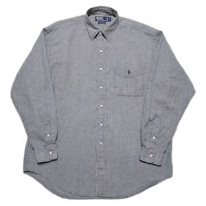 Polo by Ralph Lauren Black and White Checkered Casual Button Down Shirt